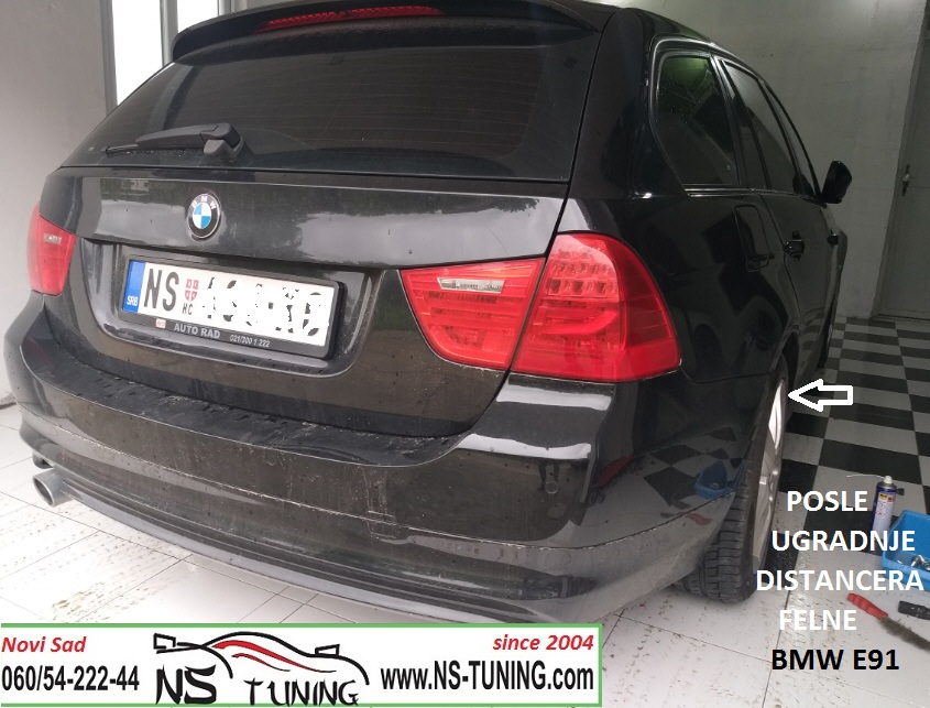 distanceri felne 5x120 72.6 duzi sraf 12x1.5  bmw e91 ugradnja novi sad tuning ns servis posle
